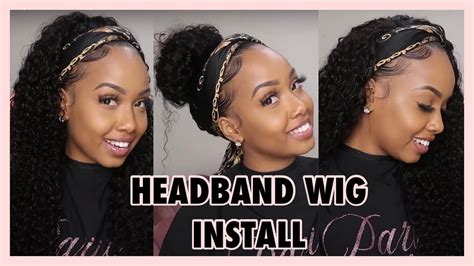 donmily hair|how to install headband wig.